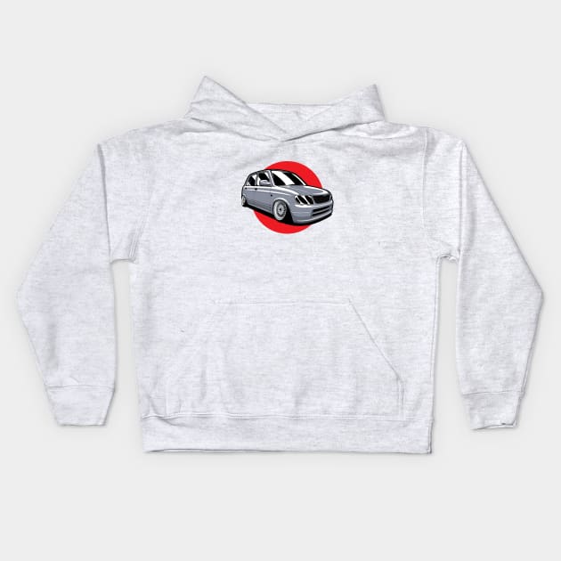 Silver Mira JDM Kids Hoodie by KaroCars